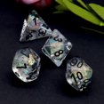 thumbnail image 3 of Arboraoe Clear Rainbow Dice Set 7PCS D&D Dice Iridescent Mylar Filled Resin Polyhedral RPG Game Dungeons and Dragons Gifts, 3 of 5
