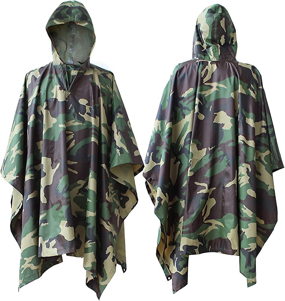 Cape de Pluie Multifonctionnelle à Capuche Poncho - Imperméable d'Accsergery, Drap de Sol de Tente Cadeau