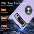 thumbnail image 2 of KOMI for Google Pixel 8 Pro Case, Slim Tough Rugged Shockproof Protective Pixel 8 Pro Phone Case with Metal Ring Kickstand for Google 8 Pro Case, Purple, 2 of 5