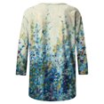 thumbnail image 3 of TIMIFIS Hauts pour Femmes Manches 3/4 Décontractés Coupe Ample Tuniques Col Rond T-shirt Automne, 3 of 4