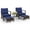 Marine, variante sur Costway Ensemble de Mobilier d'Extérieur 5 Pcs Chaises et Ottomans en Rotin avec Table Basse à Dessus en Verre Blanc Cassé