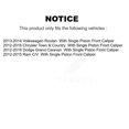 thumbnail image 2 of Transit Auto Front Hub Bearing Assembly Disc Brake Rotors and Ceramic Pads Kit for Car Dodge Grand Caravan Chrysler Town & Country Ram C/V Volkswagen Routan with Single Piston Caliper KBB-100923, 2 of 11