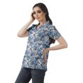 thumbnail image 3 of Moomaya Chemise Tunique Style Enveloppant pour Femmes en Coton Décontracté Col Classique Boutonné, 3 of 6