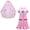 Dress+Cape, variant on HAWEE Girls Princess Peach Costume Cosplay Casual Dress Up Peach Dress