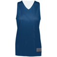 thumbnail image 1 of ASI 163.301.XS Ladies Tricot Mesh Reversible 2.0 Jersey, Navy & White - Extra Small, 1 of 1