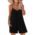 thumbnail image 1 of ORUYROP SNUGWIND Femmes Casual Sans Manches Sangle Lâches Combinaisons Réglables Shorts Extensibles Romper avec Poches, 1 of 5