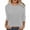 #206-Gray, variant on Pincandy Womens Sweaters Fall Fashion 3/4 Length Sleeve Tops Crew Neck Button Shirts Casual Pullover Cute Winter Clothes