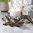 thumbnail image 3 of Sagebrook Home Amber Crystal Lotus Votive Holder 8.25", 3 of 3