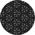 thumbnail image 1 of Ahgly Company Machine Washable Indoor Round Transitional Night Black Area Rugs, 3' Round, 1 of 7
