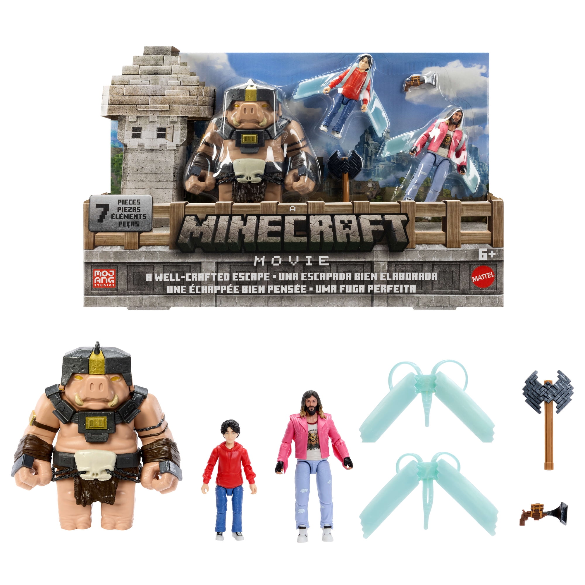 Minecraft A Well-Crafted Escape Figure Pack with 3 Action Figures