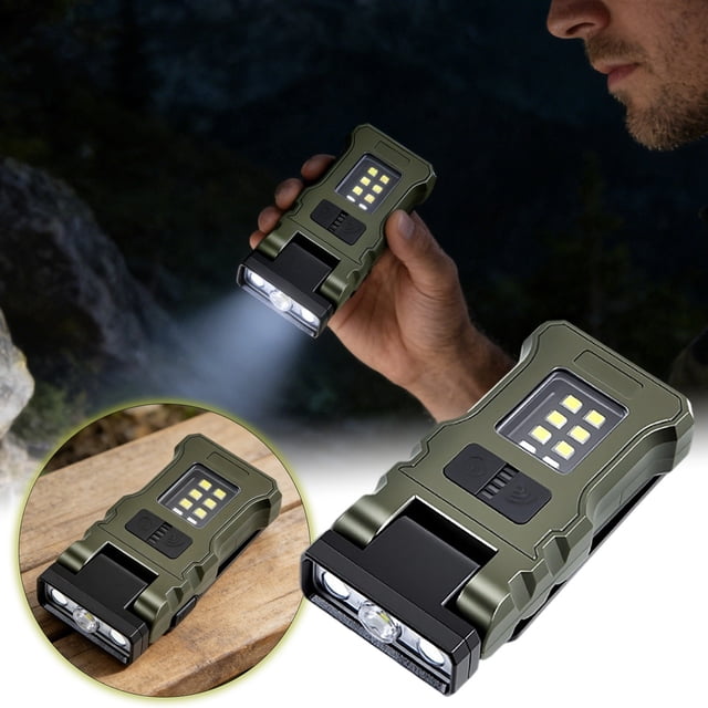 WIHJ Lampe Frontale à Capuchon Rechargeable Mains Légères avec et Design