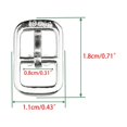 thumbnail image 3 of INSPIRE CHIC Unisex 20 Pairs Metal Leather Shoes Ornament Needle Buckle Silver Tone One Size, 3 of 6