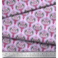 thumbnail image 2 of Soimoi Georgette Viscose Fabric Moroccan Damask Print Sewing Fabric Yard 42 Inch Wide, 2 of 3