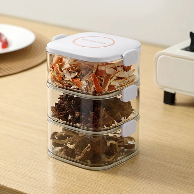 Vaidha Spice Organizer Kitchen Home Pepper Storage Box Sealed Jar Condiments Seasoning Seasoning Jar
