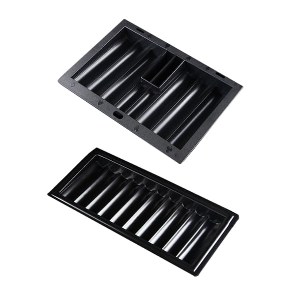 Black Plastic Poker Chip Holder with Premium Materials for Storage Sturdy and Durable 2pcs