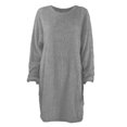 thumbnail image 4 of Kcodviy Robe Chandail d'Hiver en Tricot pour Femmes, Grand Col Roulé, Chaude, Manches Longues, Robe pour Femmes, Taille Petite, Poche, Mini Robe Chandail, 4 of 6