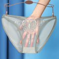 thumbnail image 1 of Lefu Women Underwear Lace Mesh Comfortable See-through Breathable Large Size Briefs, 1 of 9