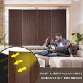 thumbnail image 4 of FDW 4-Panel Room Divider, Folding Wood Screen Partition with Mesh Woven Design for Home Office Use, Brown, 4 of 7