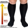thumbnail image 3 of EIGTHTAIL Plus Size Compression Socks for Women and Men Wide Calf Extra Knee High Support for Circulation, 3 of 5