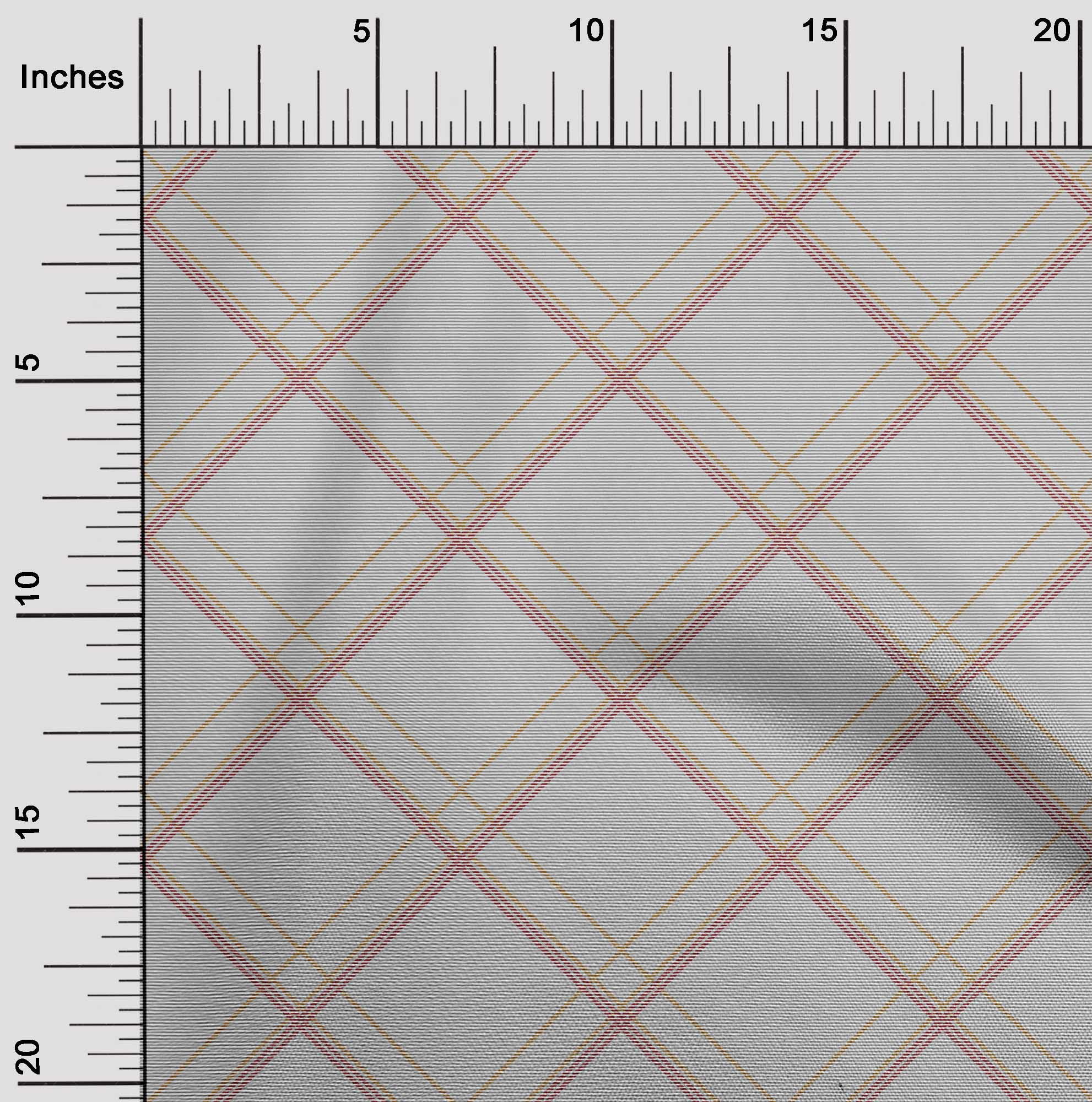 oneOone Viscose Jersey Fabric Tartan Check Printed Fabric 1 Yard 60 Inch Wide