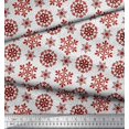 thumbnail image 2 of Soimoi Poly Georgette Fabric Snow Flakes Floral Print Fabric by Yard 42 Inch Wide, 2 of 5