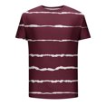thumbnail image 4 of HKEJIAOI Chemise pour Homme Noir Blanc Décontractée en Spandex Rayée T-Shirts à Col Rond Basique Chandail Rayé Homme, 4 of 5