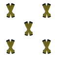 thumbnail image 2 of Maytalsory Bas Longs Épais et Confortables en Polyester Faciles à Assortir Jaune et Noir 5Set, 2 of 6