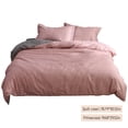thumbnail image 3 of Duvet Cover Set with Buttons Closure - Soft Washed Microfiber Bedding Comforter Cover with 2 Pillowcases for All Season | 100% Polyester Wrinkle Texture Shabby Chic Style for Home Bedroom, 3 of 6