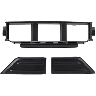 Front Bumper Guards Pads & Lower Center Grille Cover for 2021 2022 2023 Ford F-150, Black Polyurethane Bumper End Caps Protection Trim Accessories
