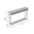 thumbnail image 4 of Safdie & Co. Console Table Dark Taupe 2 Open Shelves Black Metal, 4 of 4