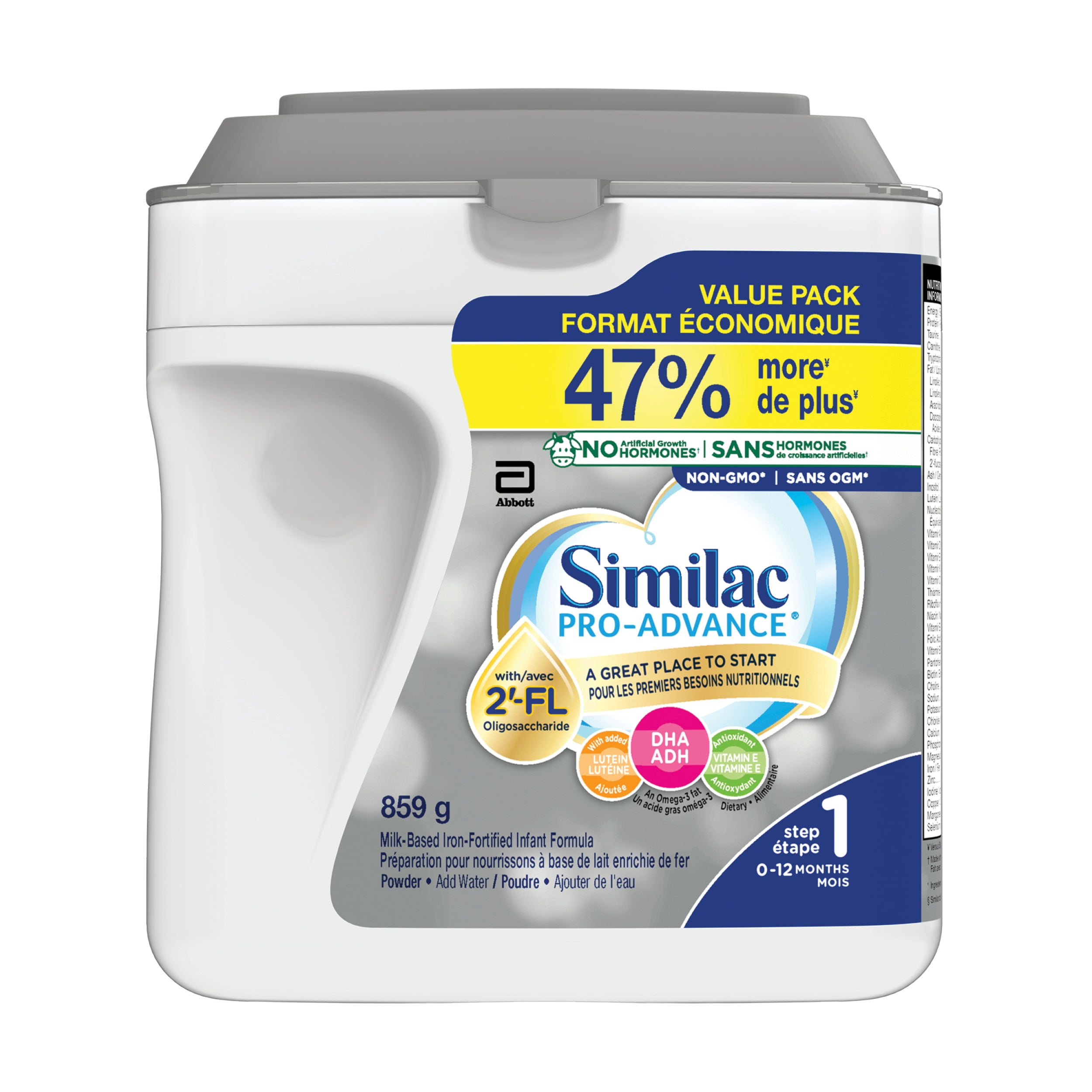 Similac Pro-Advance with 2′-FL, Step 1, Baby Formula, Easy To Digest, 0 - 12 Months, Powder, 859 g