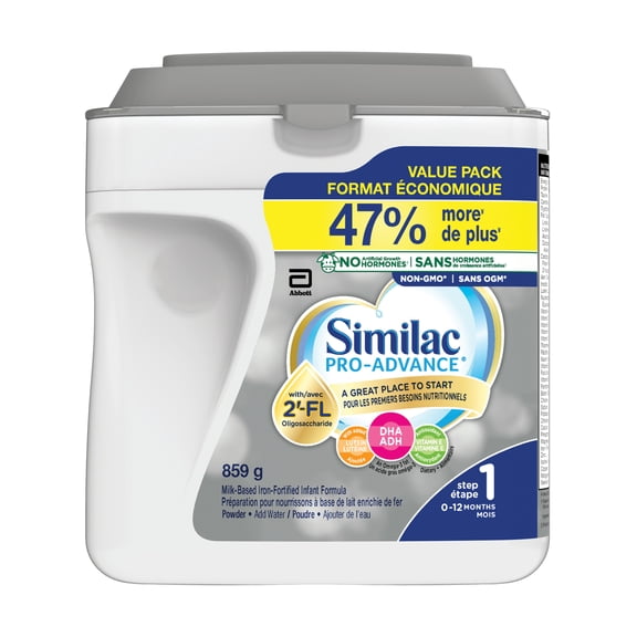 Similac Pro-Advance with 2′-FL, Step 1, Baby Formula, Easy To Digest, 0 - 12 Months, Powder, 859 g