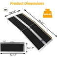 thumbnail image 1 of EDTara Portable Wheelchair Ramp, Foldable Threshold Wheelchair Ramps with Transition Plate & Reflective Strips, Lightweight for Home, Stairs, 1 of 6