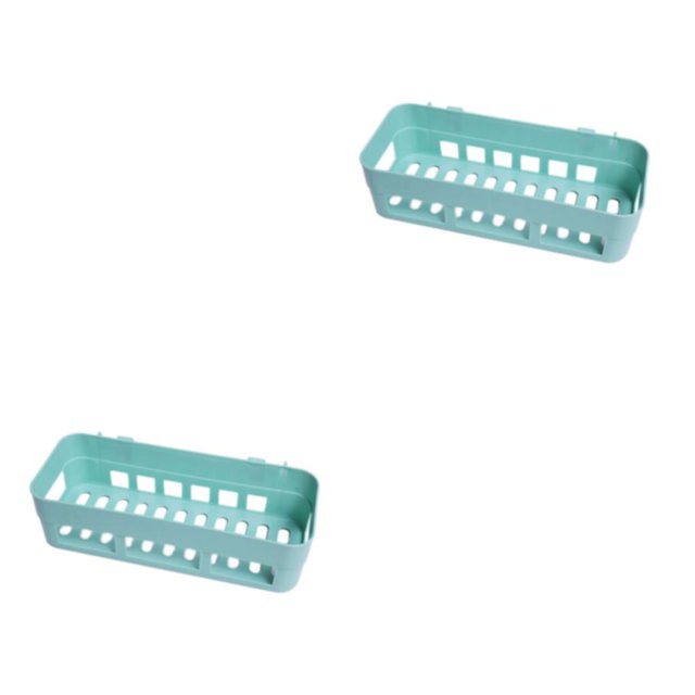 kurtrusly Organisateur de Douche Suspendu Multifonction – Rangement Antirouille et Empilable Organisateur de Douche Facile à Nettoyer Sans Perçage Carré Vert 2 Ensembles
