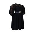 thumbnail image 4 of Robe Ceinturée à la Mode avec Dentelle Crochet et Ourlet Plissé pour Femmes, 4 of 9