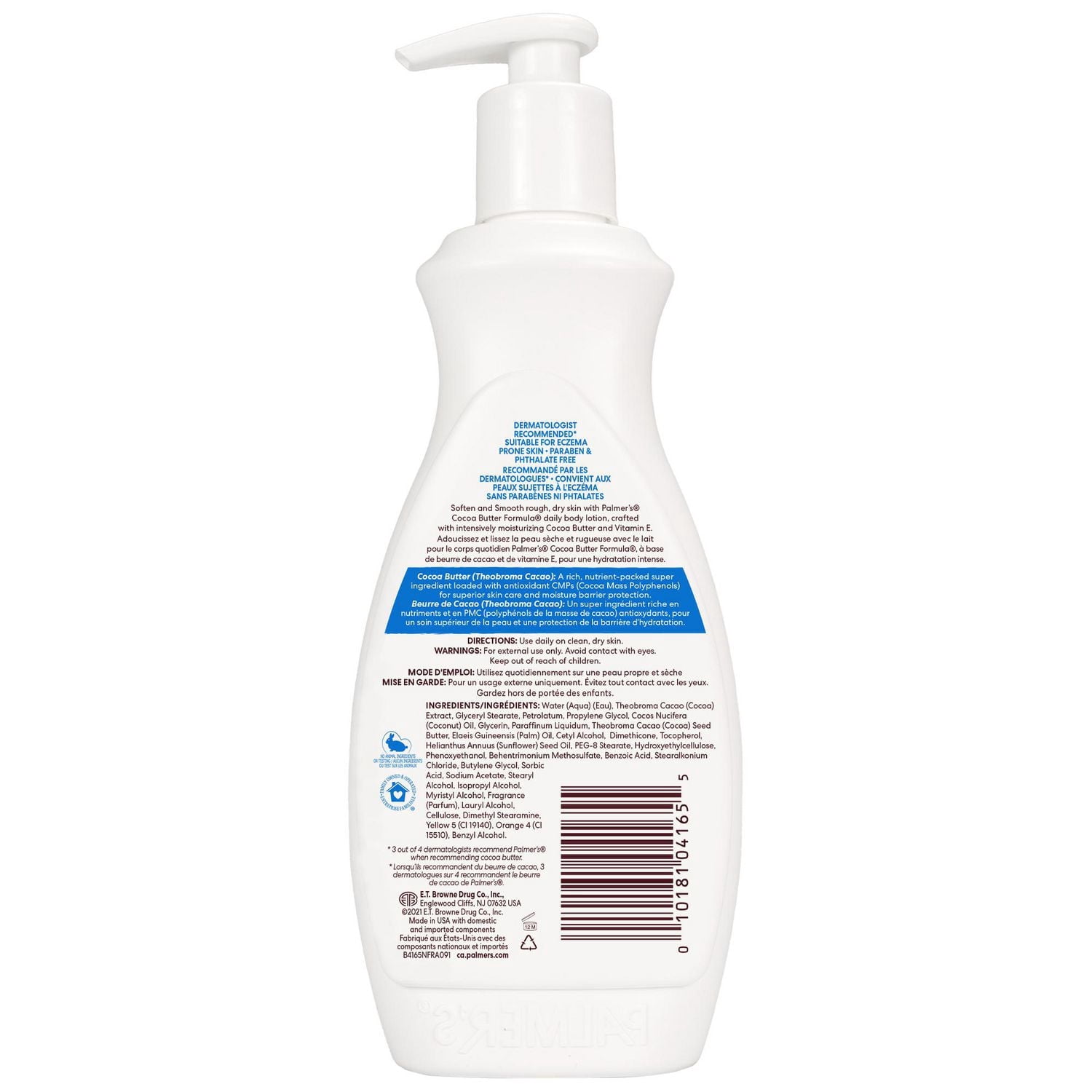 Palmer’s Cocoa Butter Formula Lait Corporel au Beurre de Cacao Efficacité 24 Heures, 400ml