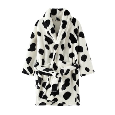 Ediodpoh Vêtements de Nuit pour Enfants Tout-Petits Enfants Bébés Garçons Filles Peignoirs Imprimés à Capuche Chaud en Flanelle Robe de Nuit Vêtements de Nuit Pyjama Mignon Chaud Peignoir Pyjama Garçon Noir 10-11 Ans