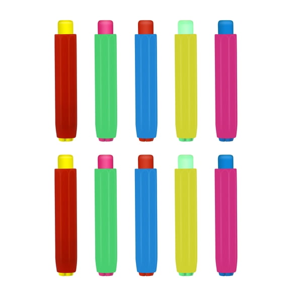 SHISUYAN YeahiBaby 10pcs Chalk Holder with Storage Box Plastic Chalk Clip Holder Colorful Chalk Keeper for Kids Teachers Office and School