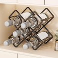 thumbnail image 3 of Black Black Refrigerator Wine Rack Diamond Shape For Beer And Wine Bottle Storage 11.8 X 11.8 Inches 1 Piece Iron Rack, 3 of 6