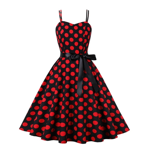FhsagQ Dresses Christmas Dresses for Girls 8-10 Wedding Kids Toddler Baby Girls Spring Summer Polka Dot Sleeveless Princess Dress Baby Girls' Christmas Dresses Yellow Wine 3-4 Years