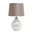 thumbnail image 1 of Lampe de table Simple Designs 1 lumière nacrée avec abat-jour en tissu, 1 of 5