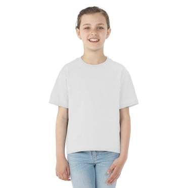Jerzees T-Shirt à Manches Courtes pour Jeunes DRI-POWER Active, TG, Blanc