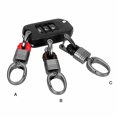 thumbnail image 4 of ziyahi Universal Car Key Holder Zinc Alloy Vehicle Start Key Ring Buckle Keychain Automotive Accessory, Red Leather, 4 of 7