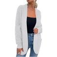 thumbnail image 2 of LOVZFMLL Cardigan for Women's Cardigan Color Coarse Knit Loose Oversized Knitwear, 2 of 6