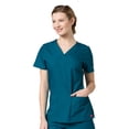thumbnail image 1 of Red Panda Women's V-Neck Two Pocket Solid Scrub Top [XXS - 5XL, FREE SHIPPING], 1 of 1