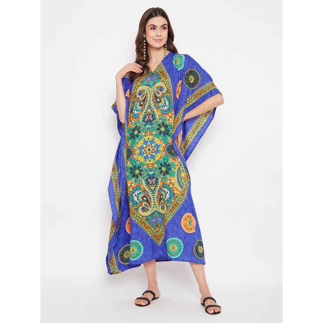 Oussum Robe Kaftan Longue pour Femmes, Robe Maxi Décontractée d'Été Ample pour Dames, Grande Taille, Robe de Soirée Confortable, Caftan en Ligne