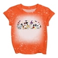 thumbnail image 4 of PMVFHDE T-Shirts Graphiques pour Filles T-Shirts pour Filles T-Shirts d'Été pour Filles T-Shirts pour Filles Hauts pour Fille Enfants Mignon Imprimé Col Rond Manches Courtes T-Shirt Décontracté Haut Orange, 6-7 Ans, 4 of 4