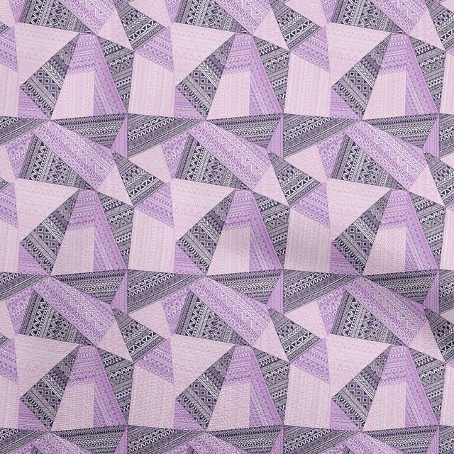 oneOone Viscose Chiffon Amethyst Fabric Tribal Sewing Craft Projects Fabric Prints By Yard 42 Inch Wide