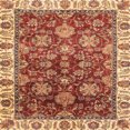 thumbnail image 1 of Ahgly Company Tapis d'Intérieur Carrés Abstraits Rouges Orientaux, 3 Pieds Carré, 1 of 6