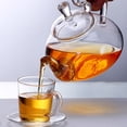 thumbnail image 4 of MasteelfCA 1Pc Glass Teapot Raised Handle Teapot Glass Tea Ware for Scented Tea Embellished Teapot Transparent, 4 of 7
